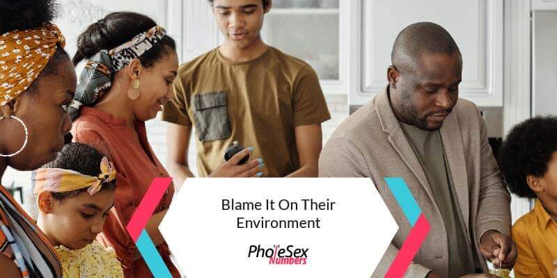 Blame it on their environment.