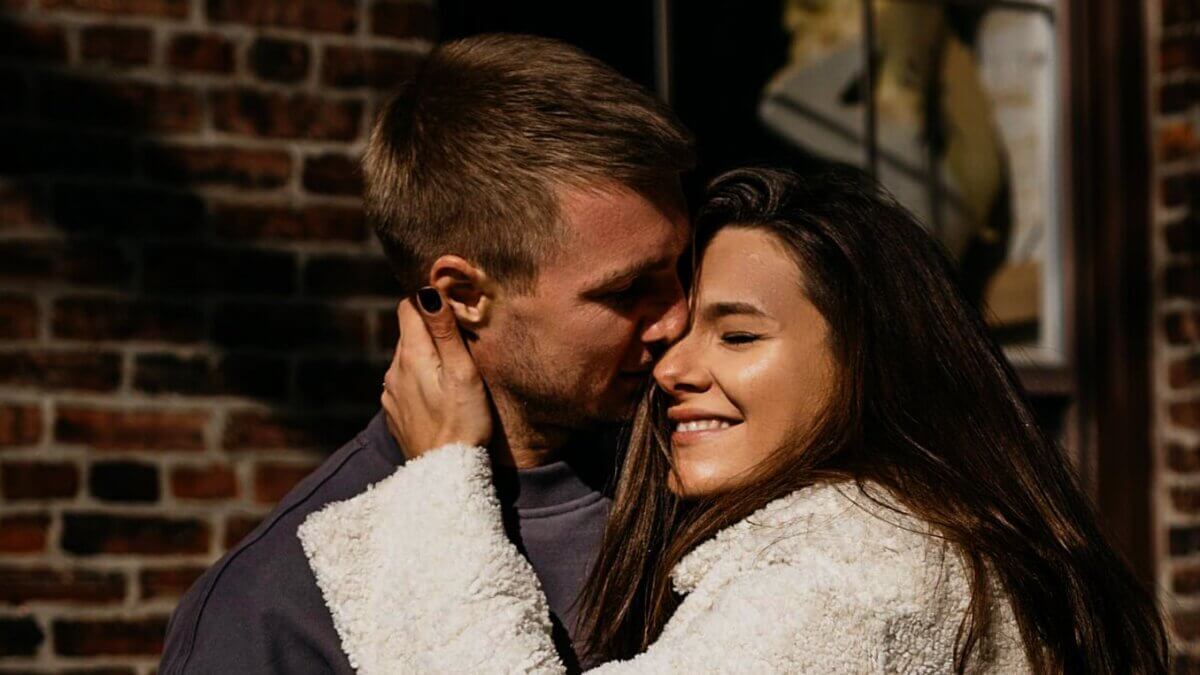 Couple supporting each other.