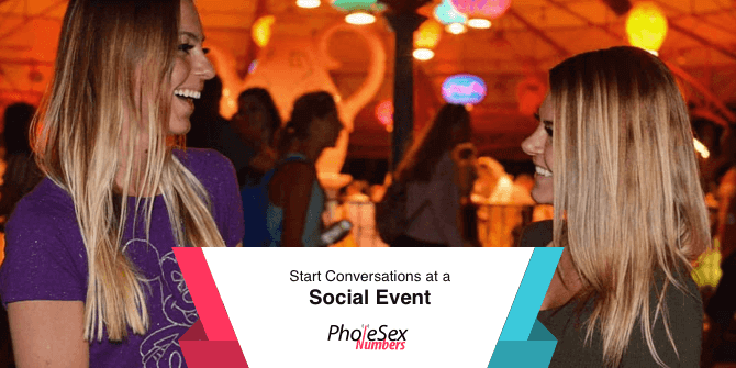 How to start a conversation at social events.